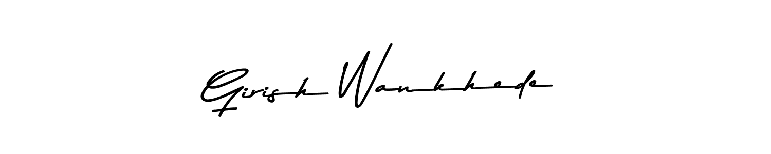 Design your own signature with our free online signature maker. With this signature software, you can create a handwritten (Asem Kandis PERSONAL USE) signature for name Girish Wankhede. Girish Wankhede signature style 9 images and pictures png