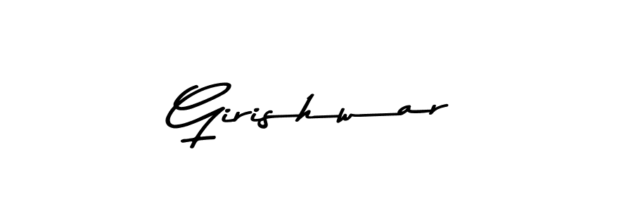 Use a signature maker to create a handwritten signature online. With this signature software, you can design (Asem Kandis PERSONAL USE) your own signature for name Girishwar. Girishwar signature style 9 images and pictures png