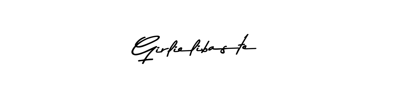 Design your own signature with our free online signature maker. With this signature software, you can create a handwritten (Asem Kandis PERSONAL USE) signature for name Girlielibaste. Girlielibaste signature style 9 images and pictures png