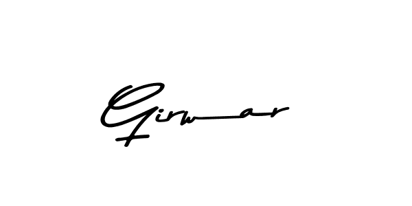 Design your own signature with our free online signature maker. With this signature software, you can create a handwritten (Asem Kandis PERSONAL USE) signature for name Girwar. Girwar signature style 9 images and pictures png