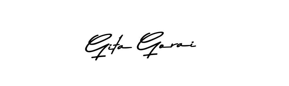 You should practise on your own different ways (Asem Kandis PERSONAL USE) to write your name (Gita Gorai) in signature. don't let someone else do it for you. Gita Gorai signature style 9 images and pictures png