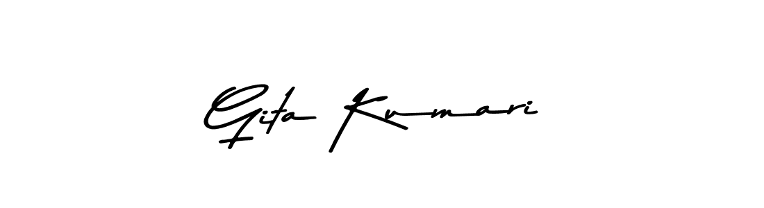 The best way (Asem Kandis PERSONAL USE) to make a short signature is to pick only two or three words in your name. The name Gita Kumari include a total of six letters. For converting this name. Gita Kumari signature style 9 images and pictures png