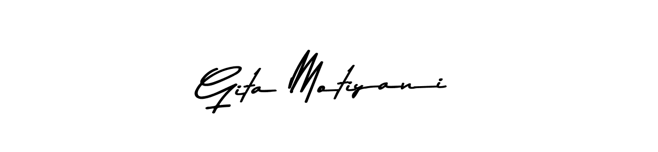 This is the best signature style for the Gita Motiyani name. Also you like these signature font (Asem Kandis PERSONAL USE). Mix name signature. Gita Motiyani signature style 9 images and pictures png