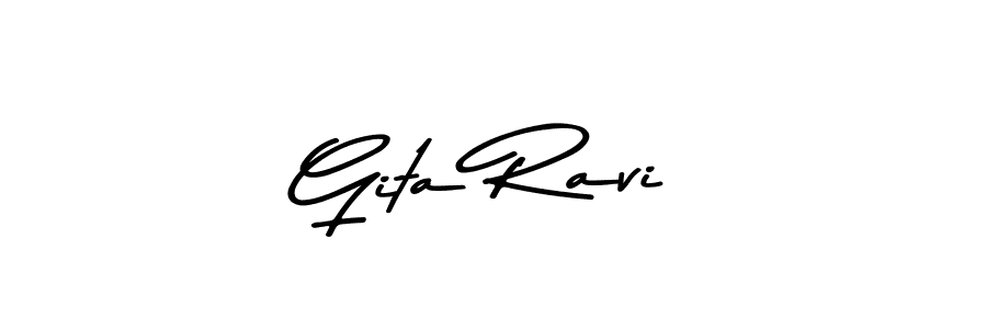 Make a beautiful signature design for name Gita Ravi. With this signature (Asem Kandis PERSONAL USE) style, you can create a handwritten signature for free. Gita Ravi signature style 9 images and pictures png