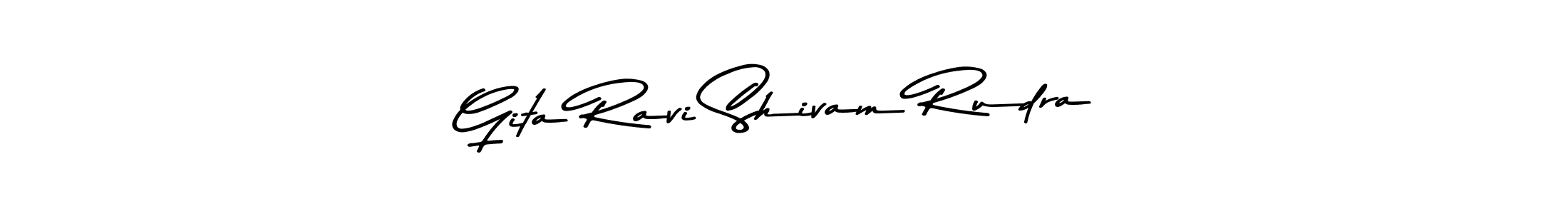 It looks lik you need a new signature style for name Gita Ravi Shivam Rudra. Design unique handwritten (Asem Kandis PERSONAL USE) signature with our free signature maker in just a few clicks. Gita Ravi Shivam Rudra signature style 9 images and pictures png