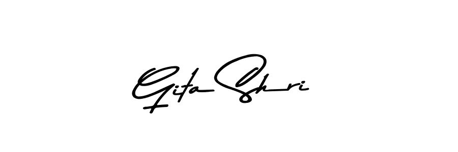 Make a beautiful signature design for name Gita Shri. With this signature (Asem Kandis PERSONAL USE) style, you can create a handwritten signature for free. Gita Shri signature style 9 images and pictures png