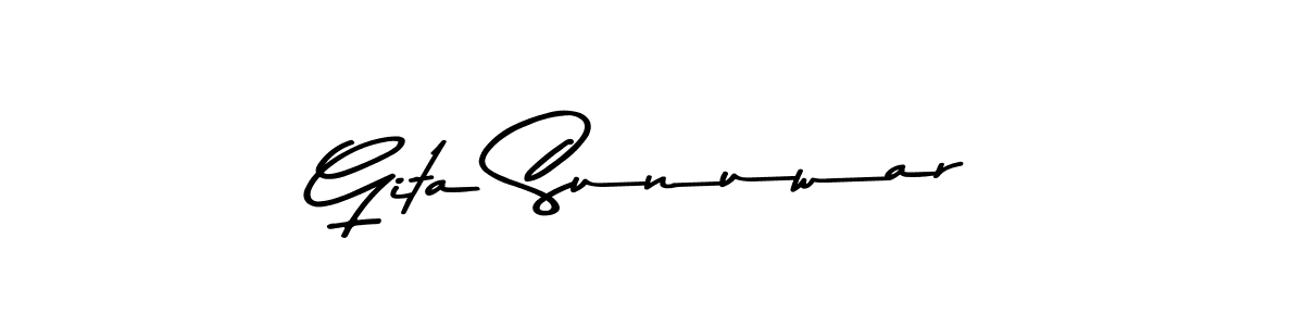 Also we have Gita Sunuwar name is the best signature style. Create professional handwritten signature collection using Asem Kandis PERSONAL USE autograph style. Gita Sunuwar signature style 9 images and pictures png