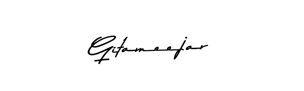 Make a beautiful signature design for name Gitameejar. With this signature (Asem Kandis PERSONAL USE) style, you can create a handwritten signature for free. Gitameejar signature style 9 images and pictures png