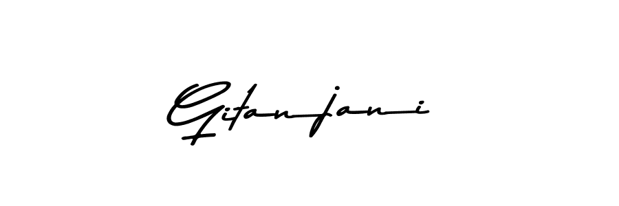 Make a beautiful signature design for name Gitanjani. With this signature (Asem Kandis PERSONAL USE) style, you can create a handwritten signature for free. Gitanjani signature style 9 images and pictures png