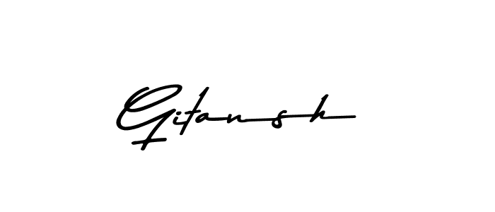 How to make Gitansh signature? Asem Kandis PERSONAL USE is a professional autograph style. Create handwritten signature for Gitansh name. Gitansh signature style 9 images and pictures png
