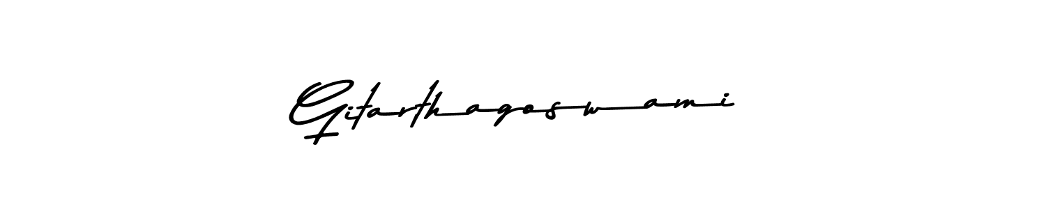 Design your own signature with our free online signature maker. With this signature software, you can create a handwritten (Asem Kandis PERSONAL USE) signature for name Gitarthagoswami. Gitarthagoswami signature style 9 images and pictures png