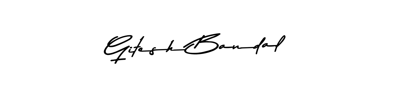 Gitesh Bandal stylish signature style. Best Handwritten Sign (Asem Kandis PERSONAL USE) for my name. Handwritten Signature Collection Ideas for my name Gitesh Bandal. Gitesh Bandal signature style 9 images and pictures png