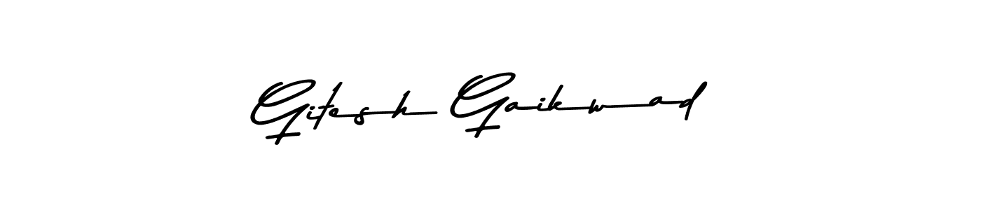 The best way (Asem Kandis PERSONAL USE) to make a short signature is to pick only two or three words in your name. The name Gitesh Gaikwad include a total of six letters. For converting this name. Gitesh Gaikwad signature style 9 images and pictures png