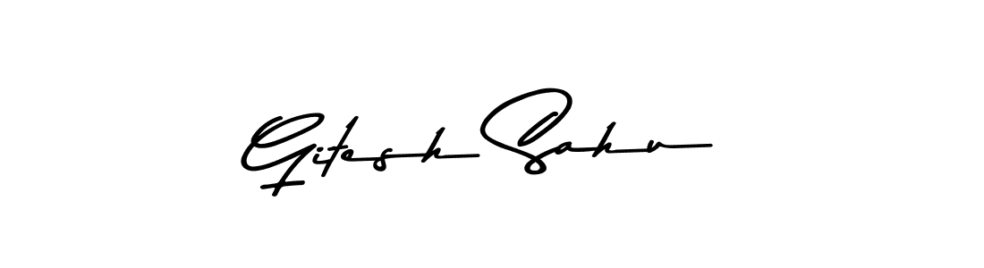 The best way (Asem Kandis PERSONAL USE) to make a short signature is to pick only two or three words in your name. The name Gitesh Sahu include a total of six letters. For converting this name. Gitesh Sahu signature style 9 images and pictures png