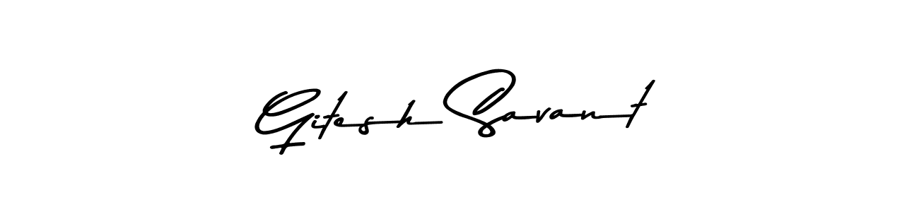 How to make Gitesh Savant signature? Asem Kandis PERSONAL USE is a professional autograph style. Create handwritten signature for Gitesh Savant name. Gitesh Savant signature style 9 images and pictures png