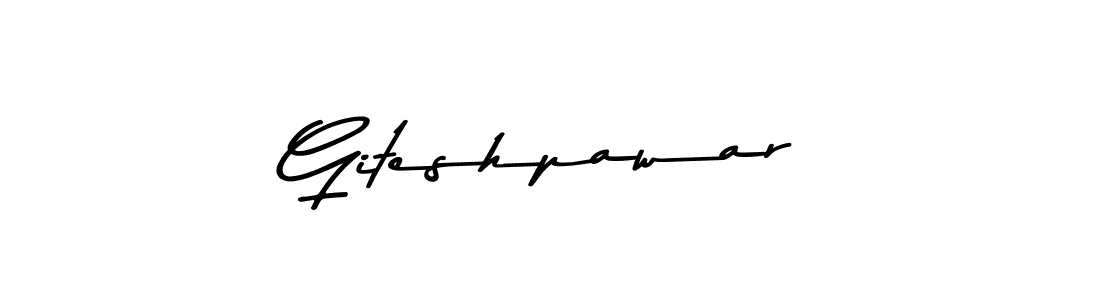 The best way (Asem Kandis PERSONAL USE) to make a short signature is to pick only two or three words in your name. The name Giteshpawar include a total of six letters. For converting this name. Giteshpawar signature style 9 images and pictures png