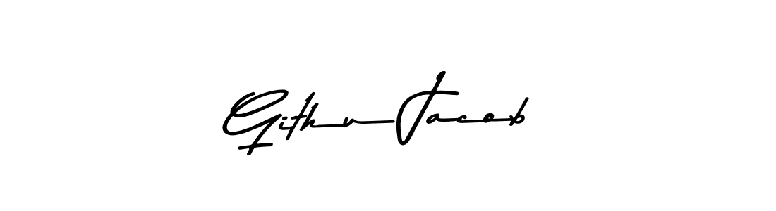 Make a beautiful signature design for name Githu Jacob. With this signature (Asem Kandis PERSONAL USE) style, you can create a handwritten signature for free. Githu Jacob signature style 9 images and pictures png