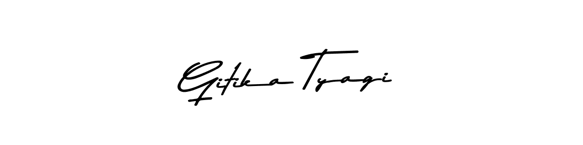 Gitika Tyagi stylish signature style. Best Handwritten Sign (Asem Kandis PERSONAL USE) for my name. Handwritten Signature Collection Ideas for my name Gitika Tyagi. Gitika Tyagi signature style 9 images and pictures png