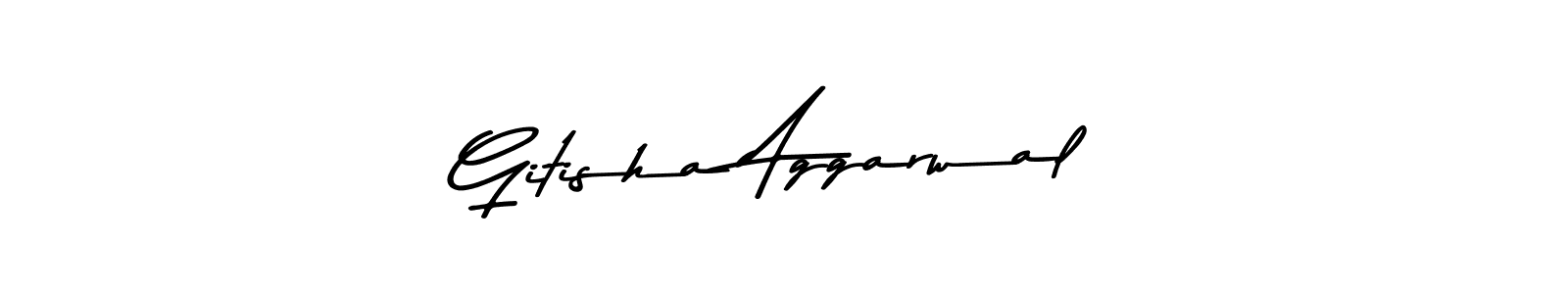 Also You can easily find your signature by using the search form. We will create Gitisha Aggarwal name handwritten signature images for you free of cost using Asem Kandis PERSONAL USE sign style. Gitisha Aggarwal signature style 9 images and pictures png