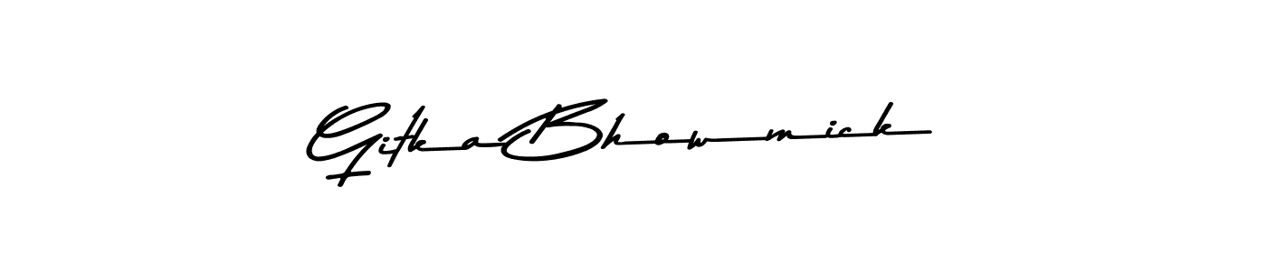 It looks lik you need a new signature style for name Gitka Bhowmick. Design unique handwritten (Asem Kandis PERSONAL USE) signature with our free signature maker in just a few clicks. Gitka Bhowmick signature style 9 images and pictures png