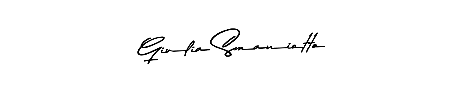 Asem Kandis PERSONAL USE is a professional signature style that is perfect for those who want to add a touch of class to their signature. It is also a great choice for those who want to make their signature more unique. Get Giulia Smaniotto name to fancy signature for free. Giulia Smaniotto signature style 9 images and pictures png