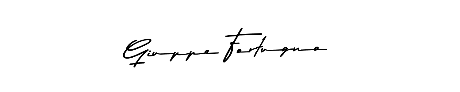 How to make Giuppe Fortugno name signature. Use Asem Kandis PERSONAL USE style for creating short signs online. This is the latest handwritten sign. Giuppe Fortugno signature style 9 images and pictures png
