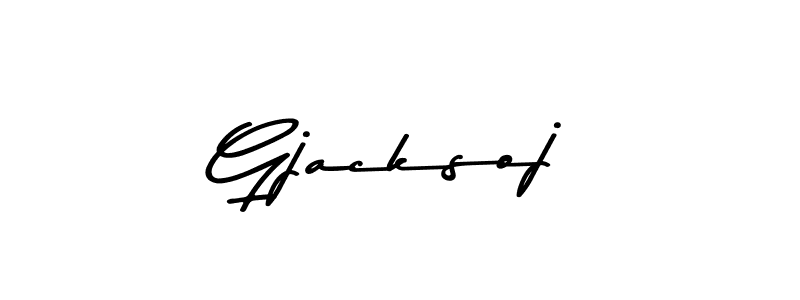 Create a beautiful signature design for name Gjacksoj. With this signature (Asem Kandis PERSONAL USE) fonts, you can make a handwritten signature for free. Gjacksoj signature style 9 images and pictures png