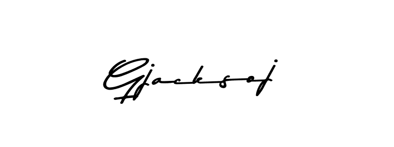 Create a beautiful signature design for name Gjacksoj. With this signature (Asem Kandis PERSONAL USE) fonts, you can make a handwritten signature for free. Gjacksoj signature style 9 images and pictures png