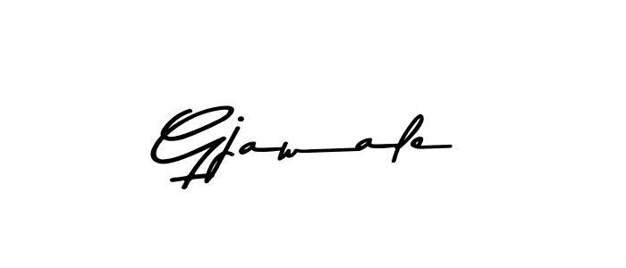 Make a beautiful signature design for name Gjawale. With this signature (Asem Kandis PERSONAL USE) style, you can create a handwritten signature for free. Gjawale signature style 9 images and pictures png