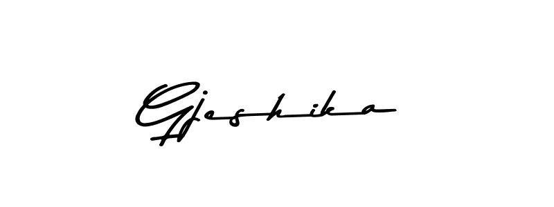 Create a beautiful signature design for name Gjeshika. With this signature (Asem Kandis PERSONAL USE) fonts, you can make a handwritten signature for free. Gjeshika signature style 9 images and pictures png