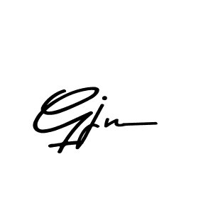 Make a beautiful signature design for name Gjn. With this signature (Asem Kandis PERSONAL USE) style, you can create a handwritten signature for free. Gjn signature style 9 images and pictures png