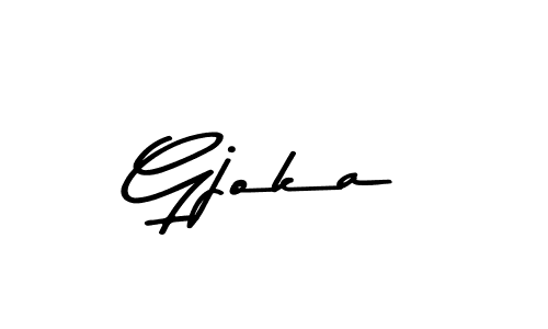 Gjoka stylish signature style. Best Handwritten Sign (Asem Kandis PERSONAL USE) for my name. Handwritten Signature Collection Ideas for my name Gjoka. Gjoka signature style 9 images and pictures png