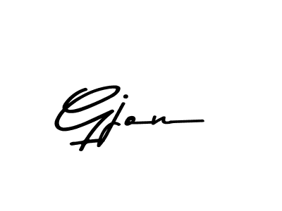 Gjon stylish signature style. Best Handwritten Sign (Asem Kandis PERSONAL USE) for my name. Handwritten Signature Collection Ideas for my name Gjon. Gjon signature style 9 images and pictures png
