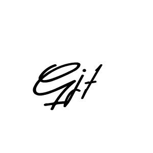 Create a beautiful signature design for name Gjt. With this signature (Asem Kandis PERSONAL USE) fonts, you can make a handwritten signature for free. Gjt signature style 9 images and pictures png