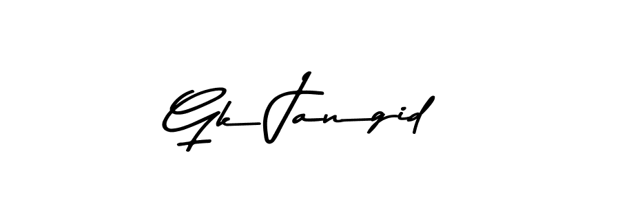 Gk Jangid stylish signature style. Best Handwritten Sign (Asem Kandis PERSONAL USE) for my name. Handwritten Signature Collection Ideas for my name Gk Jangid. Gk Jangid signature style 9 images and pictures png