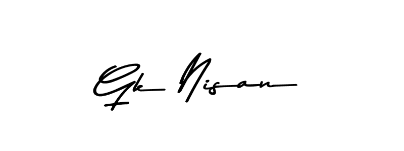 How to make Gk Nisan signature? Asem Kandis PERSONAL USE is a professional autograph style. Create handwritten signature for Gk Nisan name. Gk Nisan signature style 9 images and pictures png