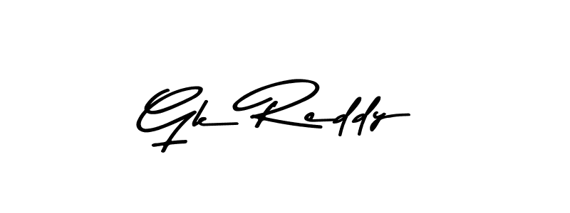 Make a beautiful signature design for name Gk Reddy. With this signature (Asem Kandis PERSONAL USE) style, you can create a handwritten signature for free. Gk Reddy signature style 9 images and pictures png