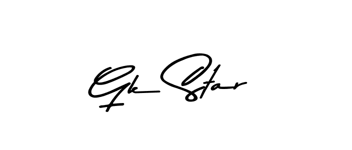 Use a signature maker to create a handwritten signature online. With this signature software, you can design (Asem Kandis PERSONAL USE) your own signature for name Gk Star. Gk Star signature style 9 images and pictures png