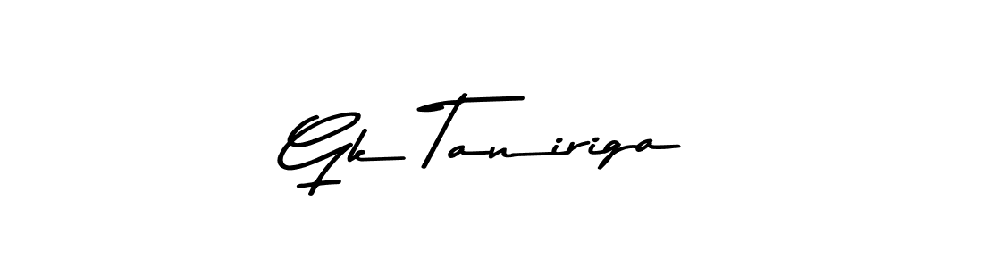 Similarly Asem Kandis PERSONAL USE is the best handwritten signature design. Signature creator online .You can use it as an online autograph creator for name Gk Taniriga. Gk Taniriga signature style 9 images and pictures png