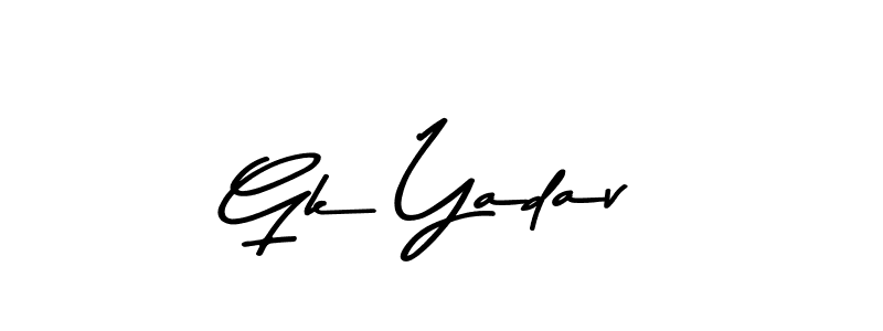 if you are searching for the best signature style for your name Gk Yadav. so please give up your signature search. here we have designed multiple signature styles  using Asem Kandis PERSONAL USE. Gk Yadav signature style 9 images and pictures png