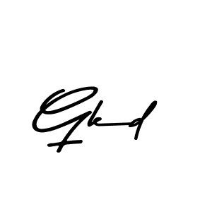 Design your own signature with our free online signature maker. With this signature software, you can create a handwritten (Asem Kandis PERSONAL USE) signature for name Gkd. Gkd signature style 9 images and pictures png