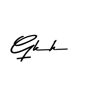 Design your own signature with our free online signature maker. With this signature software, you can create a handwritten (Asem Kandis PERSONAL USE) signature for name Gkh. Gkh signature style 9 images and pictures png