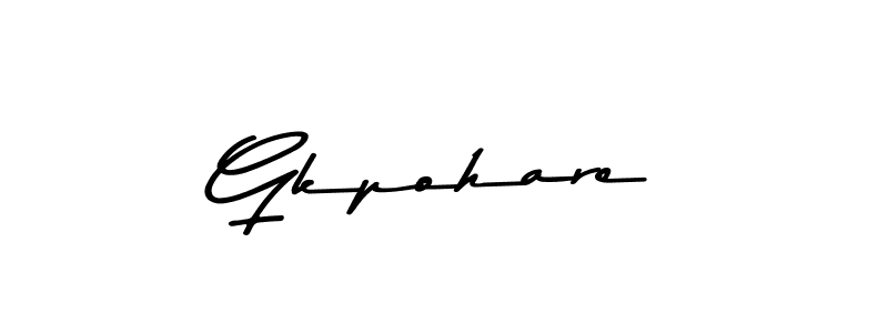Use a signature maker to create a handwritten signature online. With this signature software, you can design (Asem Kandis PERSONAL USE) your own signature for name Gkpohare. Gkpohare signature style 9 images and pictures png