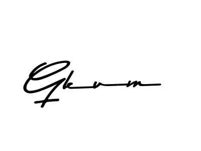 Design your own signature with our free online signature maker. With this signature software, you can create a handwritten (Asem Kandis PERSONAL USE) signature for name Gkum. Gkum signature style 9 images and pictures png