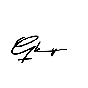 Make a beautiful signature design for name Gky. Use this online signature maker to create a handwritten signature for free. Gky signature style 9 images and pictures png