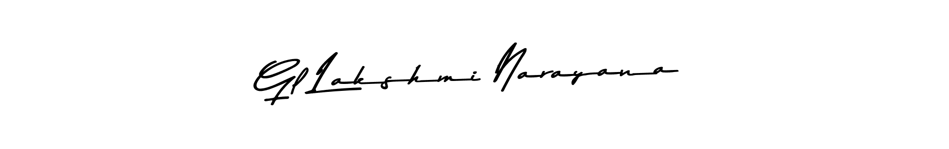 Similarly Asem Kandis PERSONAL USE is the best handwritten signature design. Signature creator online .You can use it as an online autograph creator for name Gl Lakshmi Narayana. Gl Lakshmi Narayana signature style 9 images and pictures png