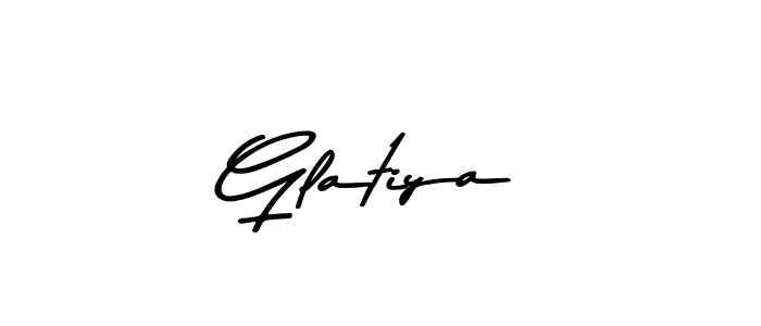 Create a beautiful signature design for name Glatiya. With this signature (Asem Kandis PERSONAL USE) fonts, you can make a handwritten signature for free. Glatiya signature style 9 images and pictures png