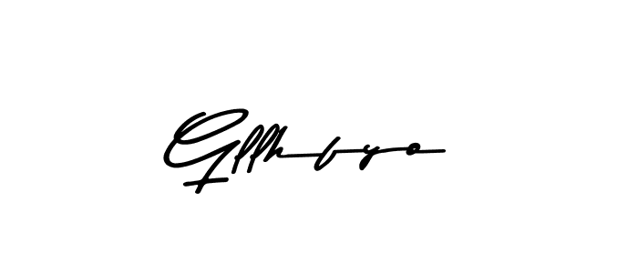 if you are searching for the best signature style for your name Gllhfyo. so please give up your signature search. here we have designed multiple signature styles  using Asem Kandis PERSONAL USE. Gllhfyo signature style 9 images and pictures png