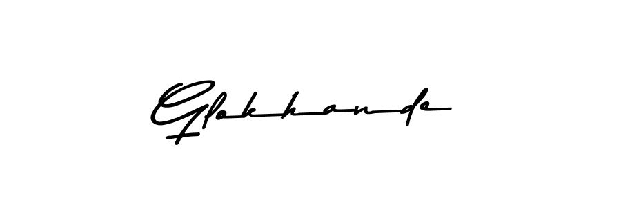 How to make Glokhande signature? Asem Kandis PERSONAL USE is a professional autograph style. Create handwritten signature for Glokhande name. Glokhande signature style 9 images and pictures png