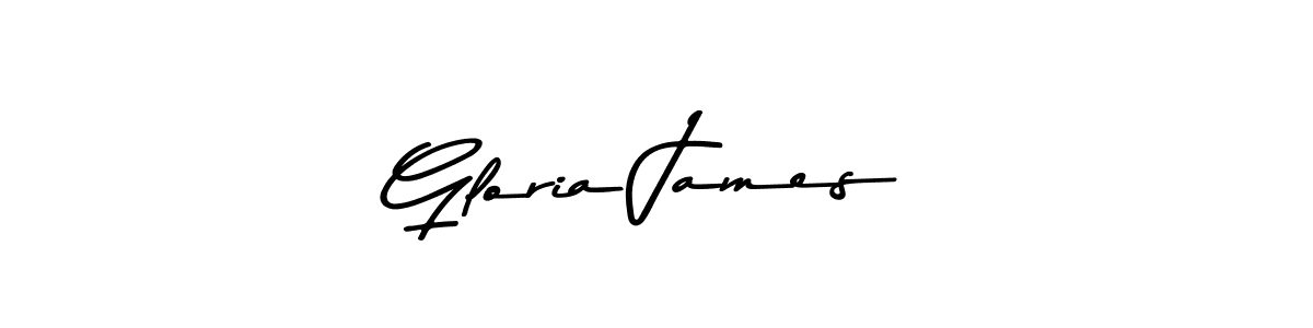 How to make Gloria James name signature. Use Asem Kandis PERSONAL USE style for creating short signs online. This is the latest handwritten sign. Gloria James signature style 9 images and pictures png